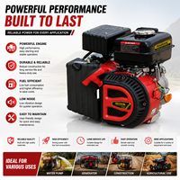 Moteur à essence monocylindre 2,5 CV 79 cm³ / 4 temps refroidi par air / OHV / Euro 5 / Utilisation pour pompe à eau et irrigation