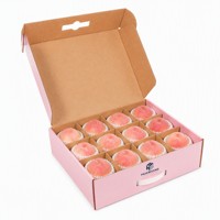 Boîte d'emballage pour fruits en carton ondulé personnalisée avec séparateur et poignée, boîte cadeau en carton recyclable pour pêches, cerises, baies