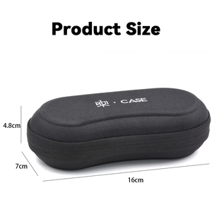 Étui à lunettes semi-rigide portable de voyage avec fermeture éclair, 16*7*4.8cm, personnalisé OEM, impression soie, le plus vendu - Product Image 4