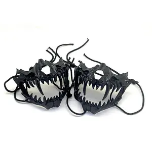 Halloween Anime Ball Performance Cosplay Half Mask Secret Room Escape Ghost House Trick Prop Mask for Party