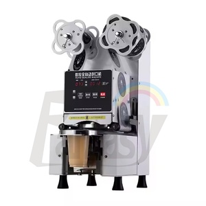 เครื่องซีลฝาถ้วยแบบอัตโนมัติเต็มรูปแบบ สำหรับเครื่องดื่ม นม ชา กาแฟ โยเกิร์ต ชานมไข่มุก พลาสติก บรรจุภัณฑ์อาหาร เครื่องบรรจุอัตโนมัติ - Product Image 5
