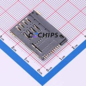 SIM103-TZ8P SIM Card Connector SMD Connector Self-Return Type Mini SIM Card Card Holder With Card Detection - Product Image 2