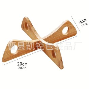 Bamboo Pot <b>Rack</b> Cross Shape Heat Resistant Support For Kitchen <b>Dish</b> Draining <b>Rack</b> - Product Image 4