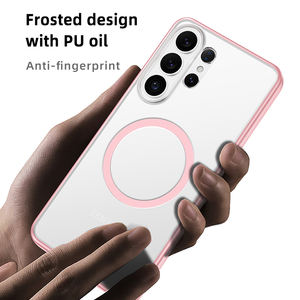 Étui magnétique pour téléphone portable S26 Ultra, design autocollant, antichoc, PC+TPU, couleur unie, maintien magnétique puissant pour - Product Image 3