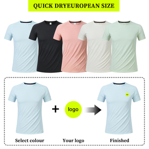 เสื้อยืดกีฬาแห้งเร็วแบบมีแถบลาย โพลีเอสเตอร์น้ำหนักเบา สำหรับทุกเพศ  แบบสปอร์ตตาข่าย โพลีเอสเตอร์ เหมาะสำหรับวิ่ง - Product Image 2