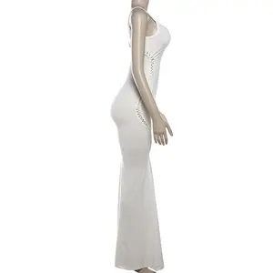 DGK042567 Kunststoffkleider Damen Maxi Damen langes Kleid in China hergestellt