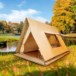 Cadre en A personnalisé pour <span class=keywords><strong>l</strong></span>'extérieur Glamping Safari Étanche en forme de triangle contreventement droit inspiré de la campagne pour les tentes de <span class=keywords><strong>camping</strong></span> - Product Image 1