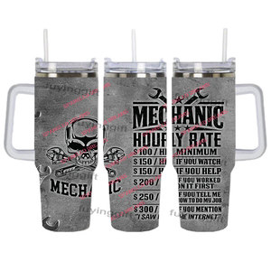 Gobelet de mécanicien de 40oz personnalisé <span class=keywords><strong>tasse</strong></span> à café isolée en métal <span class=keywords><strong>tasse</strong></span> de voiture de voyage avec poignée cadeau d'anniversaire de noël pour <span class=keywords><strong>papa</strong></span> homme - Product Image 3