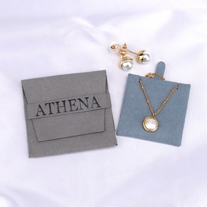 8*8 Cm Luxury Microfiber Necklace Bracelet Storage Jewelry Pouch Customized Small <b>Gift</b> <b>Envelope</b> Jewelry Bag - Product Image 3