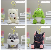 Porte-clés breloque animal en peluche mignon 2026, pendentif en coton PP doux et court pour sacs à main et sacs à dos, 15 styles