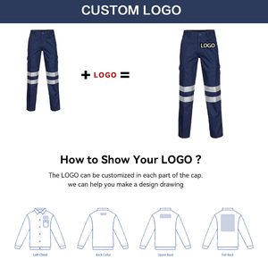 Pantalon <span class=keywords><strong>de</strong></span> <span class=keywords><strong>travail</strong></span> réfléchissant 100 % coton avec logo personnalisé, <span class=keywords><strong>vêtements</strong></span> <span class=keywords><strong>de</strong></span> <span class=keywords><strong>travail</strong></span> <span class=keywords><strong>de</strong></span> protection pour les ouvriers du bâtiment, uniformes réfléchissants - Product Image 2