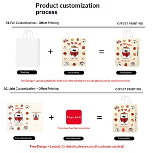 Bolsa <span class=keywords><strong>de</strong></span> Compras <span class=keywords><strong>de</strong></span> Papel Kraft Marrón Biodegradable y Ecológica con Logotipo Personalizado al por Mayor, Asa Personalizada, Color Personalizado, Impresión Offset para Ropa - Product Image 4