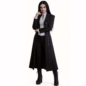 Costume de sorcière gothique pour femmes, tenue de cosplay de style médiéval, tissu en polyester, vêtements de fête d'Halloween pour adultes - Product Image 1