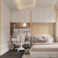 Système de dressing modulaire en bois mélaminé, armoire de rangement moderne pour chambre à coucher, design personnalisé écologique pour villa, salle à manger, salle de sport
