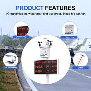 Moniteur environnemental |   PM2.5, PM10, TSP, Température et humidité, Vitesse et direction du vent, <span class=keywords><strong>Pression</strong></span> <span class=keywords><strong>atmosphérique</strong></span>, Affichage LED extérieur - Product Image 4