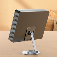 Support de tablette pour bureau avec base en métal pour tablette téléphone multi-angles réglable pliable universel prend en charge les appareils de 4 à 12 pouces
