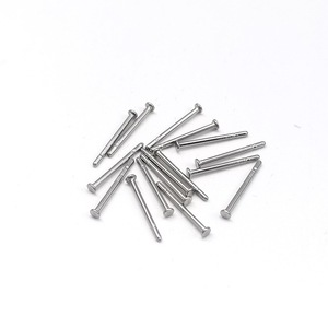 Stainless Steel Earring <b>Post</b> Flat Head Grooved T Head Pin Ring Hypoallergenic Jewelry Findings Components 10mm Length - Product Image 2
