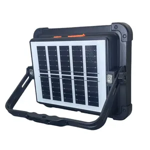ポータブル屋外ソーラーキャンプランプLED充電式防水投光器USBモバイル電源