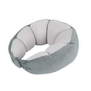 Oreiller de voyage en forme de U gris, portable, en mousse de polyester, pour la sieste au bureau et les voyages - Product Image 1