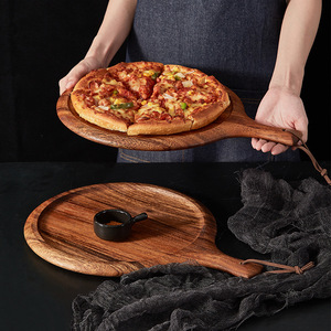 <b>Black</b> Walnut Wood Steak <b>Plate</b> Rectangle Japanese Style Durable Dinnerware For Afternoon Tea - Product Image 3