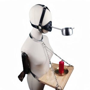 مجموعة أدوات تدريب وتعزيز للعبودية الجنسية للذكور والإناث، تتضمن صينية أدوات، منفضة سجائر، سدادة فم على شكل قضيب، مشبك حلمة، لعبة جنسية - Product Image 3