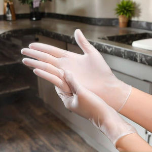 Одноразовые прозрачные перчатки из ПВХ, 100, противоскользящая защита рук для бытовой уборки и выпечки - Product Image 5