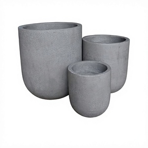 High Quality Vintage Round Ceramic <b>Clay</b> Lightweight Flower Pots Planters <b>Set</b> for Garden Home Floor Wholesale - Product Image 2
