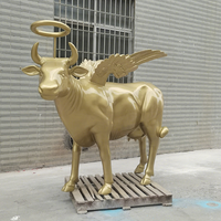 Patung Sapi Fiberglass Resin Ukuran Asli untuk Dekorasi Taman, Kebun, dan Lanskap Peternakan