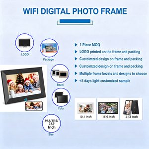 Cadre <span class=keywords><strong>photo</strong></span> numérique OEM, cadre <span class=keywords><strong>photo</strong></span> et vidéo Frameo, écran tactile intelligent IPS de 10,1 pouces, cadre mural numérique avec horloge MP4/AVI - Product Image 5