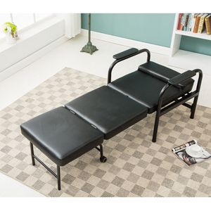 Jiarunde Reclining Office Chair Black 73x83x94cm Versatile <b>Folding</b> <b>Sofa</b> <b>Bed</b> For Sleeping Resting Work - Product Image 4