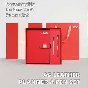 A5 Leather Business Gift Box <b>Set</b> with <b>Notebook</b> Pen, Used for Holiday, Business, Company Gift Box Products, Customized LOGO - Product Image 2