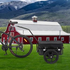Remolque de Bicicleta <span class=keywords><strong>con</strong></span> Marco Metálico para Transporte, Fácil Instalación, Cubeta de Plástico de 70L/45L, Quad <span class=keywords><strong>con</strong></span> Remolque para Granja - Product Image 6