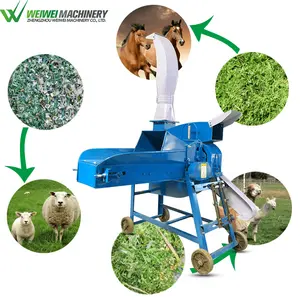 Weiwei pequeno chaff cortador silagem trituradores máquina para alimentação animal grama cortador preço