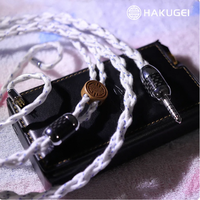 Câble audio coaxial HAKUGEI Fox en argent pur avec blindage combiné 3.5 2.5 4.4 Mmcx 0.78 QDC pour microphone/haut-parleur