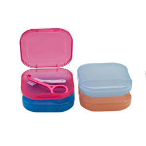 Portable Transparent Dental Retainer Case with Aligner Removal Tool Brush <b>Oral</b> <b>Therapy</b> <b>Equipment</b> & <b>Accessory</b> Storage Box - Product Image 2