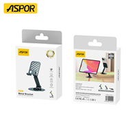 ASPOR A701 Support de téléphone portable d'intérieur flexible pliable facile à utiliser Support de bureau pour téléphone portable/tablette