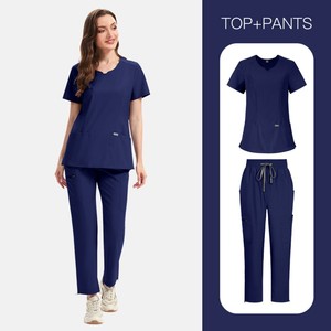 Conjuntos de Uniformes Médicos con Cordón Ajustable 42346, Uniforme Hospitalario para Dama, Uniforme Hospitalario Rojo <span class=keywords><strong>Rosa</strong></span>, Uniforme Hospitalario Vino - Product Image 1