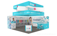 Stand d'exposition modulaire personnalisable 20x20 en aluminium et tissu pour foire commerciale, stand de feria avec montage facile par TANFU