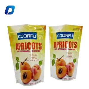 Factory Custom Logo Printed Mylar Plastic Bag Food Grade Stand Up Zip Lock Pouch Dry Fruit Packing