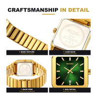 Montre-bracelet à quartz carrée rétro SKMEI 9413, bracelet en acier inoxydable, boîtier en alliage de zinc, fabricant chinois Alibaba, montre pour homme