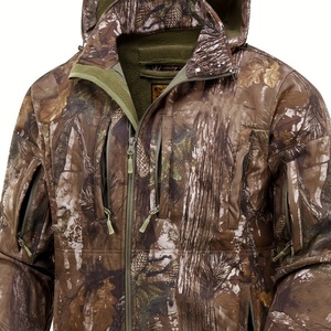 Chaqueta de Invierno Cálida para Hombre, Estilo Safari, con Capucha, Impermeable, Reversible, Protección UV, Diseño Floral, Ropa Deportiva de Caza - Camuflaje - Product Image 2