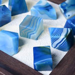 Venta al por mayor de ágata azul de alta calidad con forma irregular, tendencia de moda, impresión digital, decoración del hogar, Día de la Tierra - Product Image 3