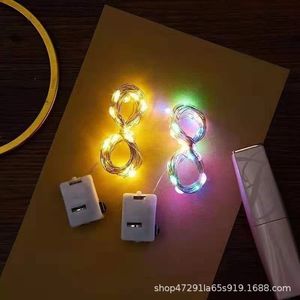 Guirlandes lumineuses LED en fil de cuivre, 10, 20, 30 puces LED, interrupteur manuel, alimentées par piles, pour fleurs, gâteaux, boîtes cadeaux, décoratives, ambiance lumineuse - Product Image 5