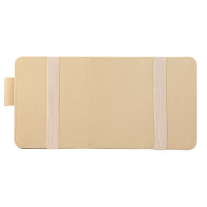 Organizador de Visera para Auto, Clip de Almacenamiento de Cuero con Ranuras para Tarjetas y Bolsillo para Documentos, para Usar en la Visera - Product Image 4