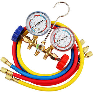 Conjunto de <span class=keywords><strong>Manifold</strong></span> 536G com Medidor de Gás Refrigerante e Mangueiras de Três Cores para Sistema de Ar Condicionado Automotivo - Product Image 1