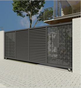 Portail coulissant industriel robuste en aluminium avec commande intelligente, alliage 6063 gris <span class=keywords><strong>anthracite</strong></span>, idéal pour les zones côtières - Product Image 2