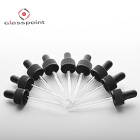 Capuchon compte-gouttes de haute qualité 22-400 avec bulbe en caoutchouc et pipette en verre/plastique