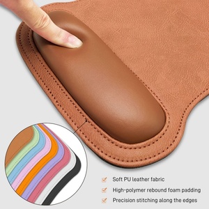 Factory Custom Waterproof PU Leather Wrist Guard <b>Mouse</b> Pad Set Keyboard Wrist Rest Pad and Wrist Rest Support <b>Mouse</b> Pad Combo - Product Image 2