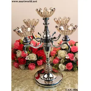 5 arms crystal wedding cake table top candelabra centerpiece tall candle holder candlestick bridal party decoration(CAN-008)