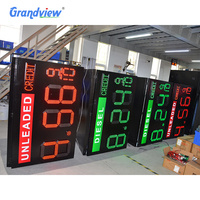 Panneau d'affichage numérique des prix du carburant à LED extérieur avec télécommande RF pour station-service